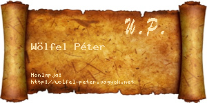 Wölfel Péter névjegykártya